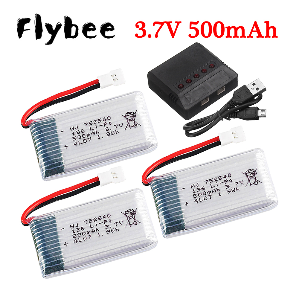 3.7V 500mAh 752540 Lipo Batter - Drone Charger avis et prix