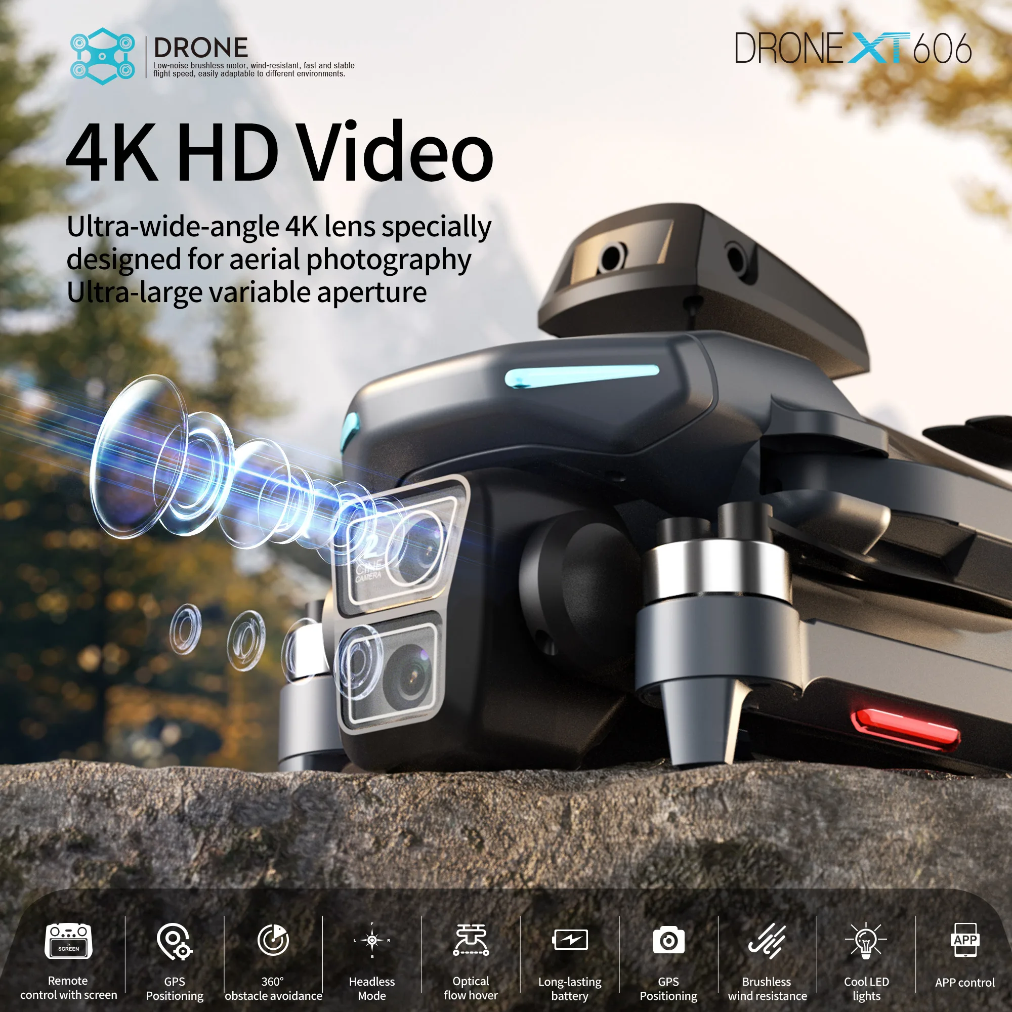 Lenovo XT606 Drone Professiona - Drone Gps Mount avis et prix