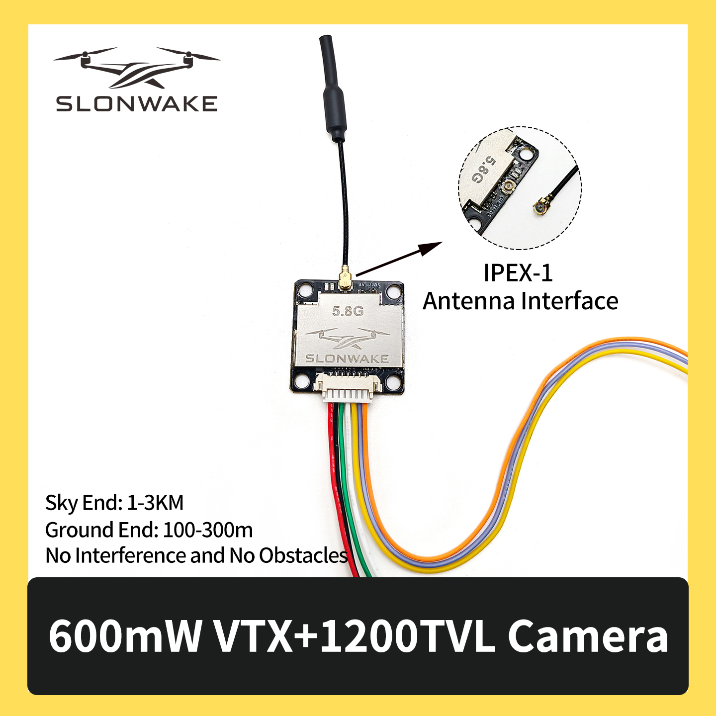 SLONWAKE 5.8G 600mW 7-24V FPV  - Drone Frame avis et prix