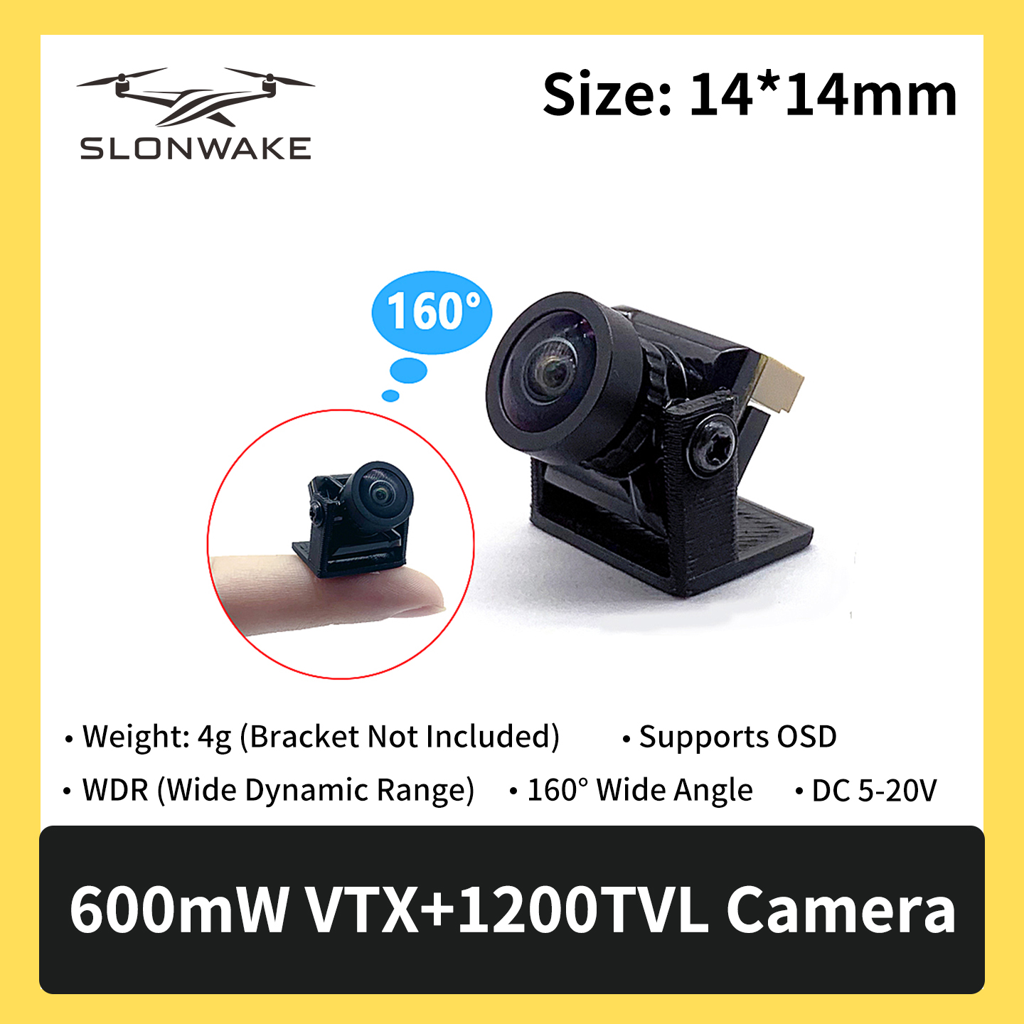 SLONWAKE 5.8G 600mW 7-24V FPV  - Drone Frame avis et prix