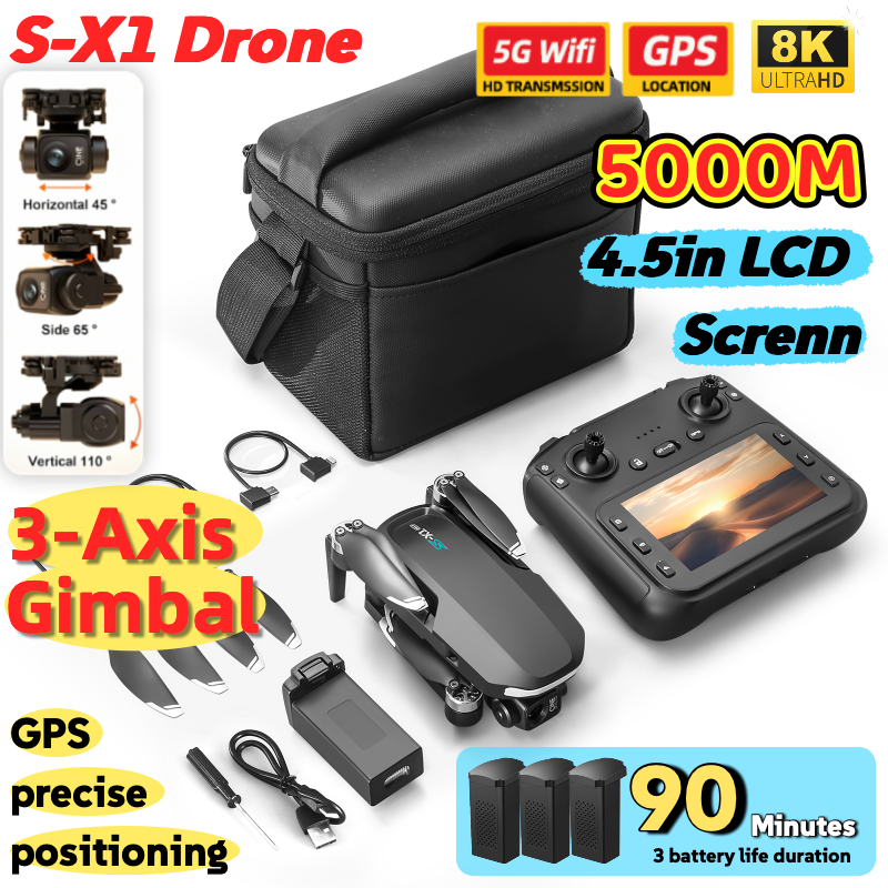 S-X1 MAX GPS Drone with 3-Axis - Drone Gps Mount avis et prix