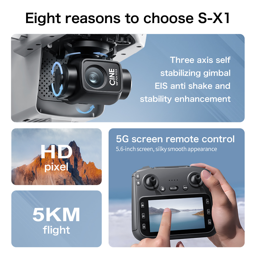 S-X1 MAX GPS Drone with 3-Axis - Drone Gps Mount avis et prix