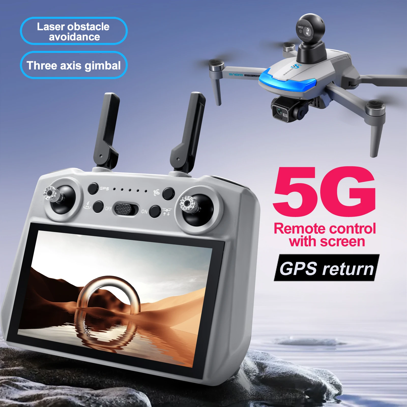 S185 Professional Drone 2.7K H - Drone Gps Mount avis et prix
