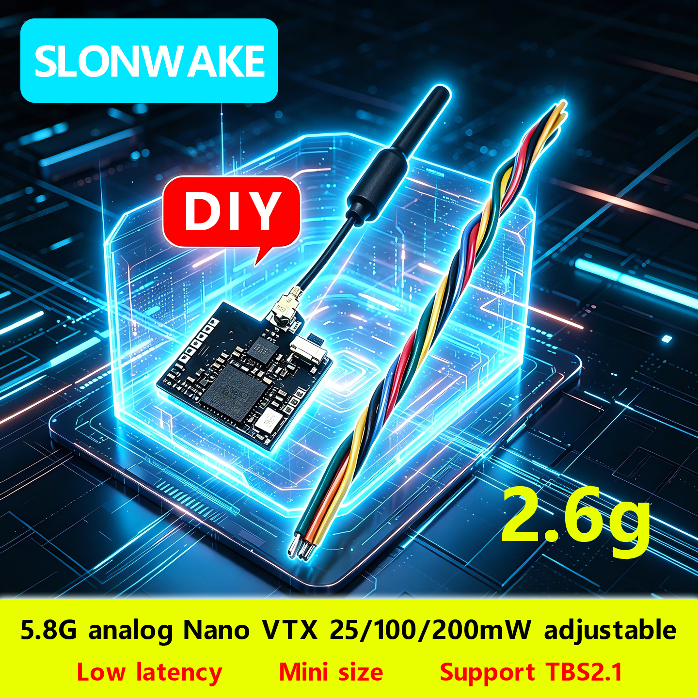 SLONWAKE Nano 5.8G 48CH 200mW  - Drone Transmitter avis et prix