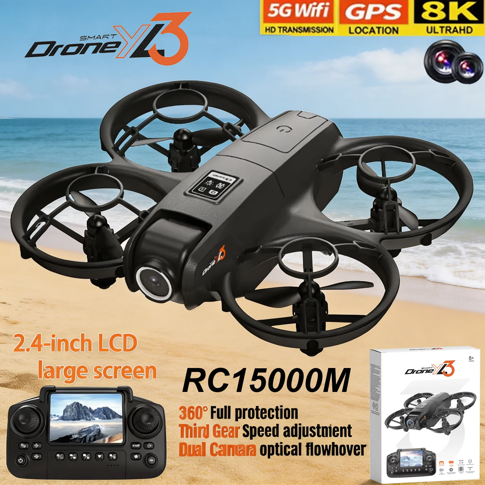 New YL3 RC Drone 8K 1080P Wide - Drone Gps Mount avis et prix