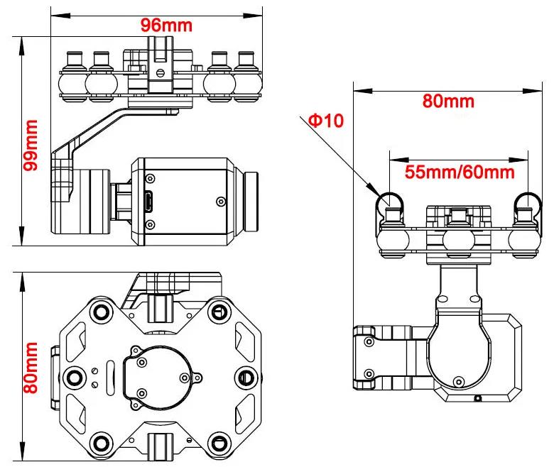 Tarot TL3T20 3-axis Gimbal 640 - Drone Camera avis et prix